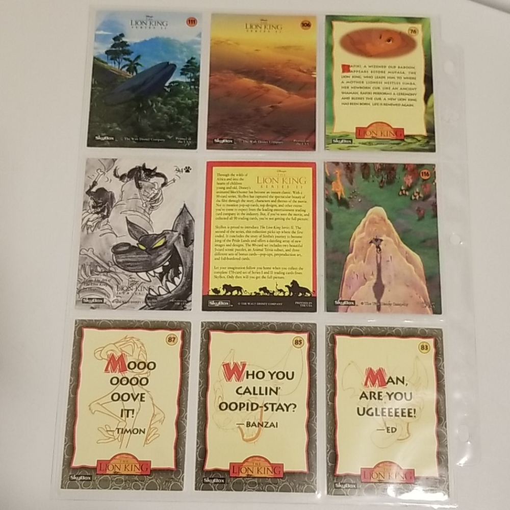 ๐3/$25! Lion King 90's Disney SkyBox cards - Picture 7 of 9
